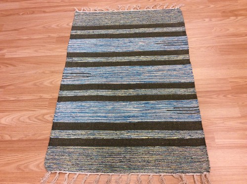 Striped blue green - striped, l,blue