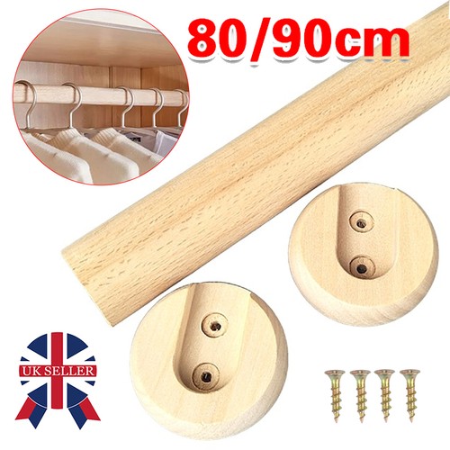 Wood wardrobe pole hanging - wardrobe,