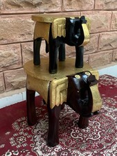 Antique Brass Elephant Stool