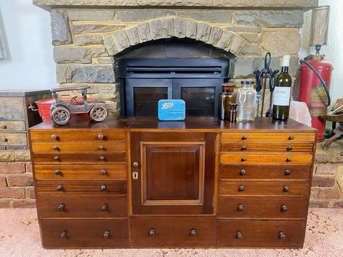 Antique bank drawers - bank,