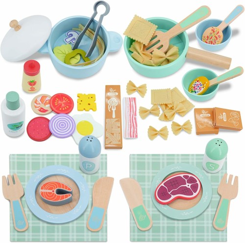 63pcs wooden cooking toy - 63pcs,