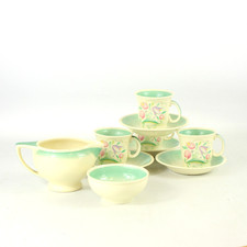 SUSIE COOPER Dresden Spray Bundle Tea Cups Saucers Jug & Sugar Bowl Art Deco-EHB