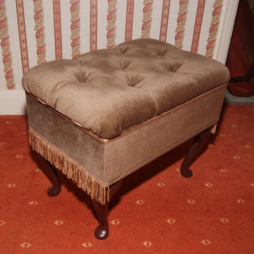 Vintage footstool ottoman - vintage,