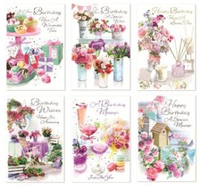 PACK OF 6 Birthday Cards -