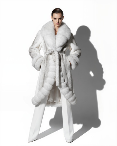Genuine white fox - white,