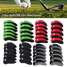 11Pcs Golf Iron Headcover Protector Case Golf Putter Accessories Golf Club Cover