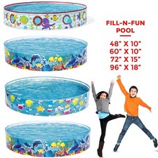 Bestway Children Kids Paddling Pool Rigid Swimming Garden Play Pool Multi Color