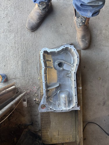Engine lower oil pan fit - lower,