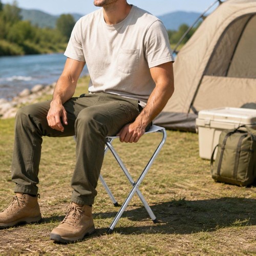Folding fishing stool - folding,