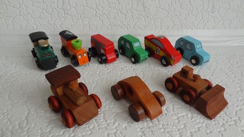 Wooden toy trains cars - &,