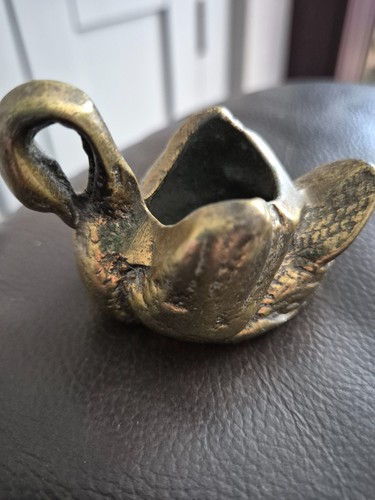 Vintage brass swan - , trinket