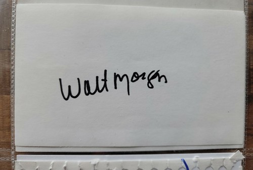 Walt morgan autographed golf - walt,