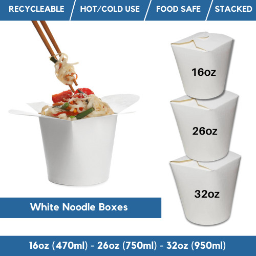 White noodle boxes chinese - noodle,