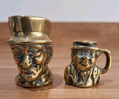 Vintage pair brass toby - vintage,