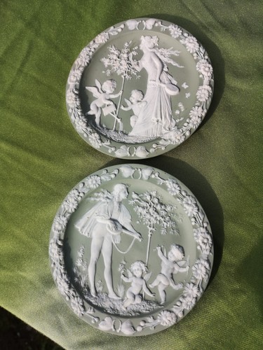 Antique plaques jasper ware - ware.,