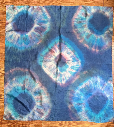 Vintage tie dye silk scarf - tie,