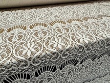 Soft Cotton Lace Dress Fabric, Per Metre - Paisley Frill - Cream