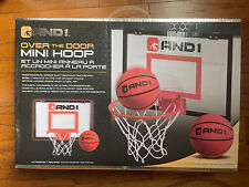 AND1 Indoor Basketball Hoop 18x12 Mini Basketball Hoop Over the Door Black Board