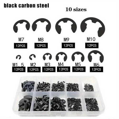 120pcs clip circlip set - e,