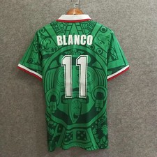 Mexico Jersey 1998 Men Kit Home Retro Shirt Blanco #11