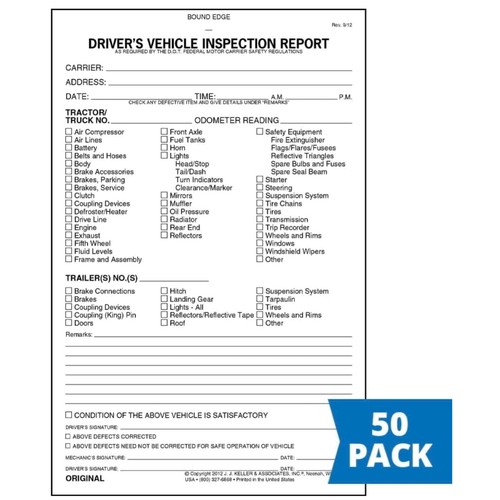 Dot vehicle inspection - inspection, report