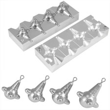 DIY Fishing Mould CNC Aluminium Pear Probe Marker Lead Weights 1.5<3oz 4in1 mold