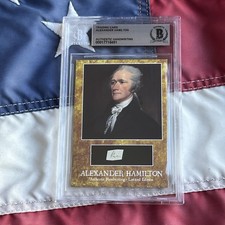 Alexander Hamilton Handwritten Word Cut From a Beckett Autograph Signed Letter