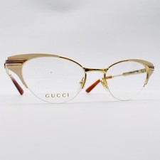 GUCCI eyeglasses GOLD HALF RIM
