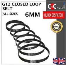 GT2 2M 2mm Pitch 6mm Width Closed Loop Synchronous Timing Belt for Pulley CNC 3D