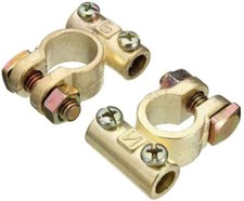 2 Piece Heavy Duty Battery Terminals Connectors Clamps Car Van Caravan Motorhome