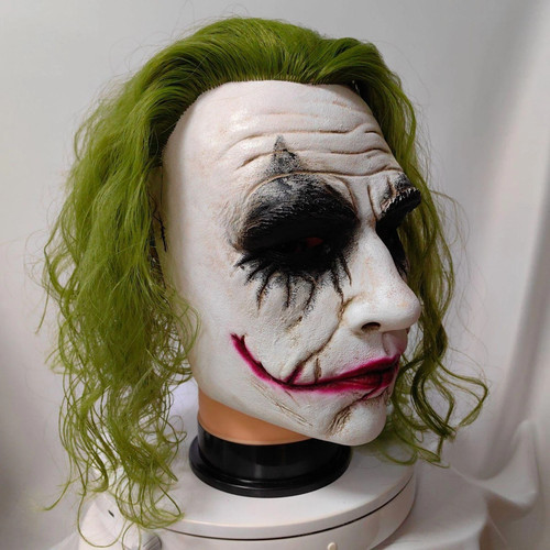 Joker cosplay mask green hair - joker,