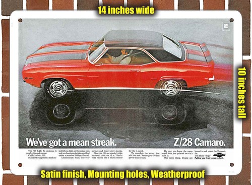 Metal sign 1969 chevrolet - -,