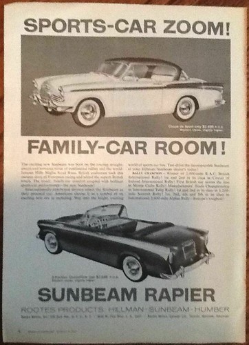 Sunbeam rapier auto 1958 - auto, ad