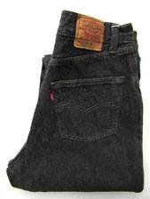Levi's 901 women's jeans high waisted tapered W31 L32 dark grey denim LEVE978