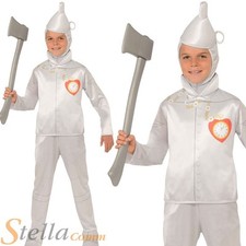 Boys Tin Man Costume Wizard Of Oz Official Book Day Child Fancy Dress Outfit