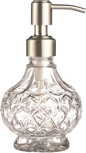 Glass soap dispenser with - dispenser,