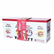 Kellogg's Variety Pack Cereal Gift Set with Tin & 8 Cereals BB. 04/2021