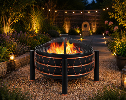 Outdoor black copper fire - black,