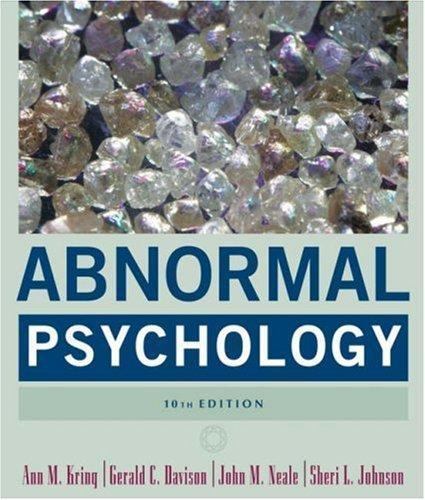 Abnormal psychology john m - psychology,
