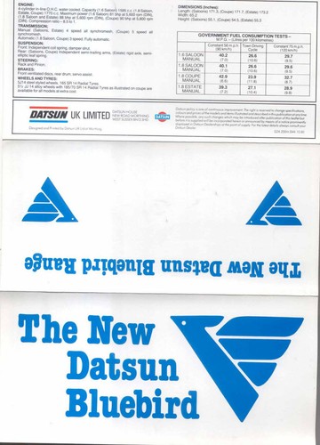 Nissan datsun bluebird - nissan, range