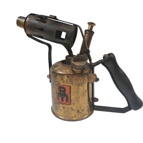 Vintage brass blow - blow, lamp