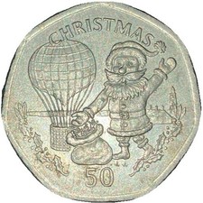 Gibraltar Christmas 50p Coin