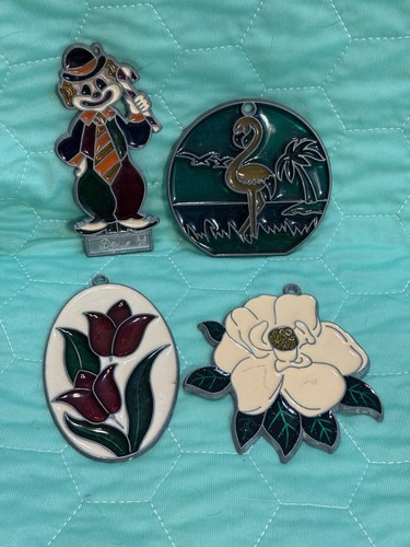 Vtg lot acrylic stained - vtg.,