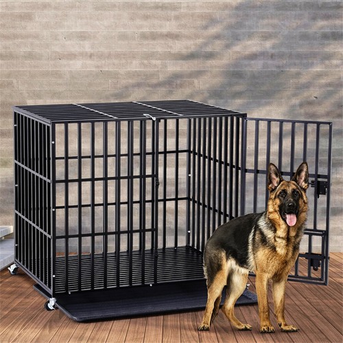 Elevated dog cage - elevated,