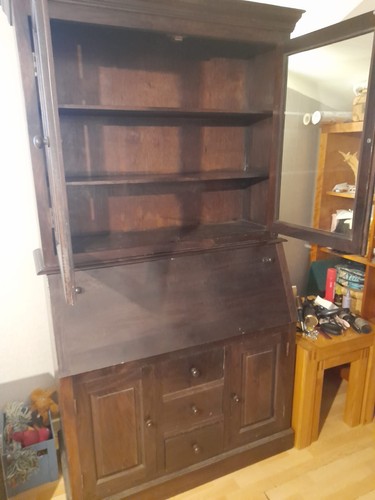 Vintage style wooden - and, glass