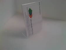 A6 Menu Holders Clear Perspex Angled Counter Stand Cafe Sign Displays x 2