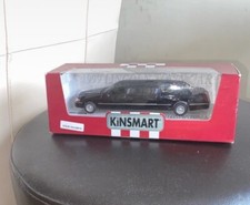 KINSMART Diecast 'Pull Back' LINCOLN TOWN CAR STRETCH LIMO Black