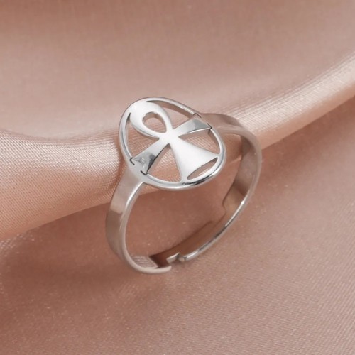 Ankh ring adjustable - ankh,