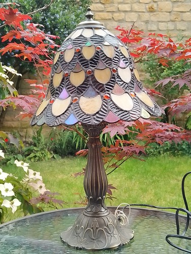 Vintage tiffany style table - vintage,