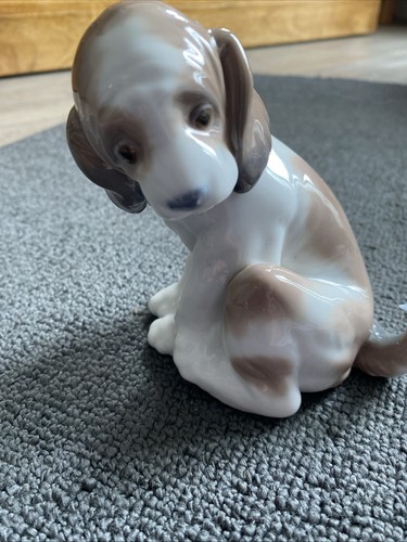 Lladro porcelain puppy with - lladro,